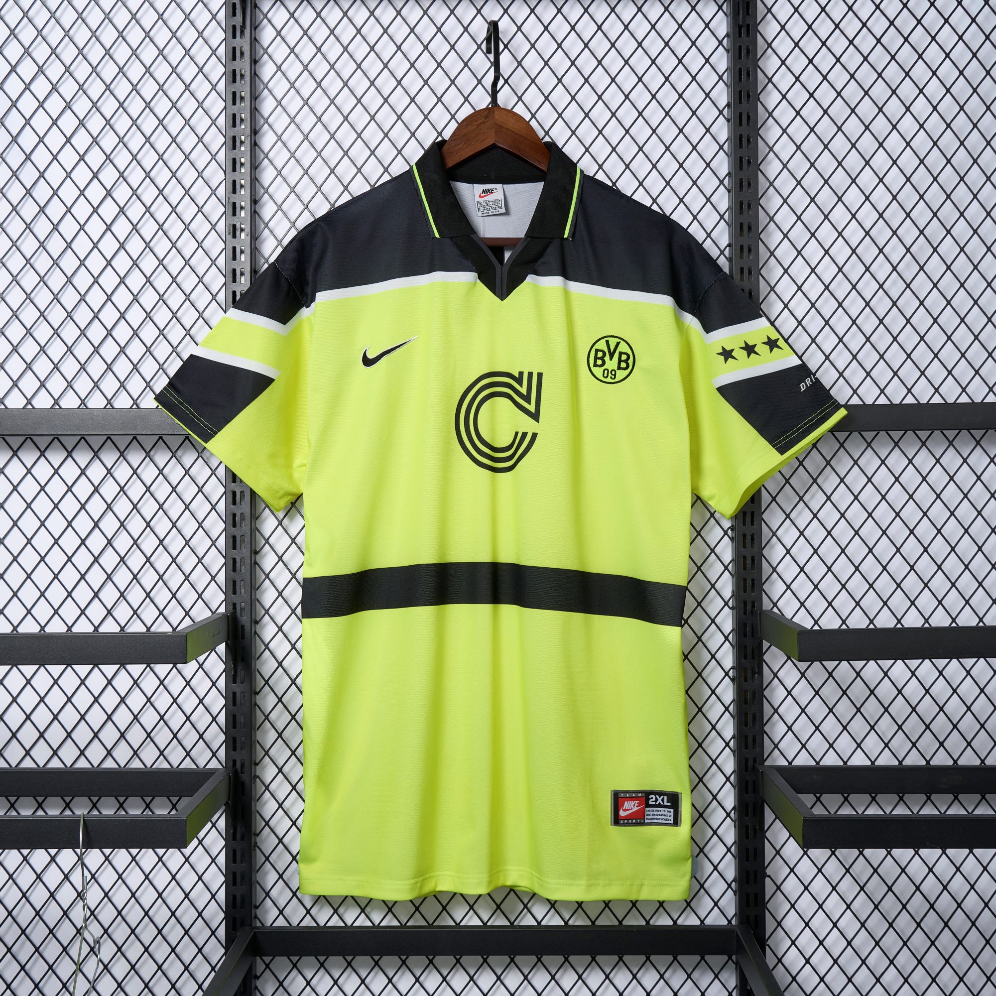 Higojerseys-Retro Dortmund 1996-97 Home Champions League Final Jersey