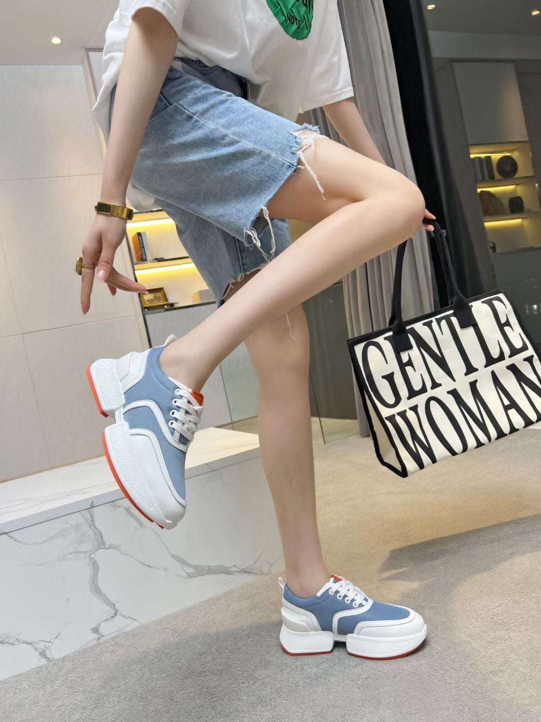 GIGA SNEAKER SKY MIX WHITE CALFSKIN、mysite、Cacoeks