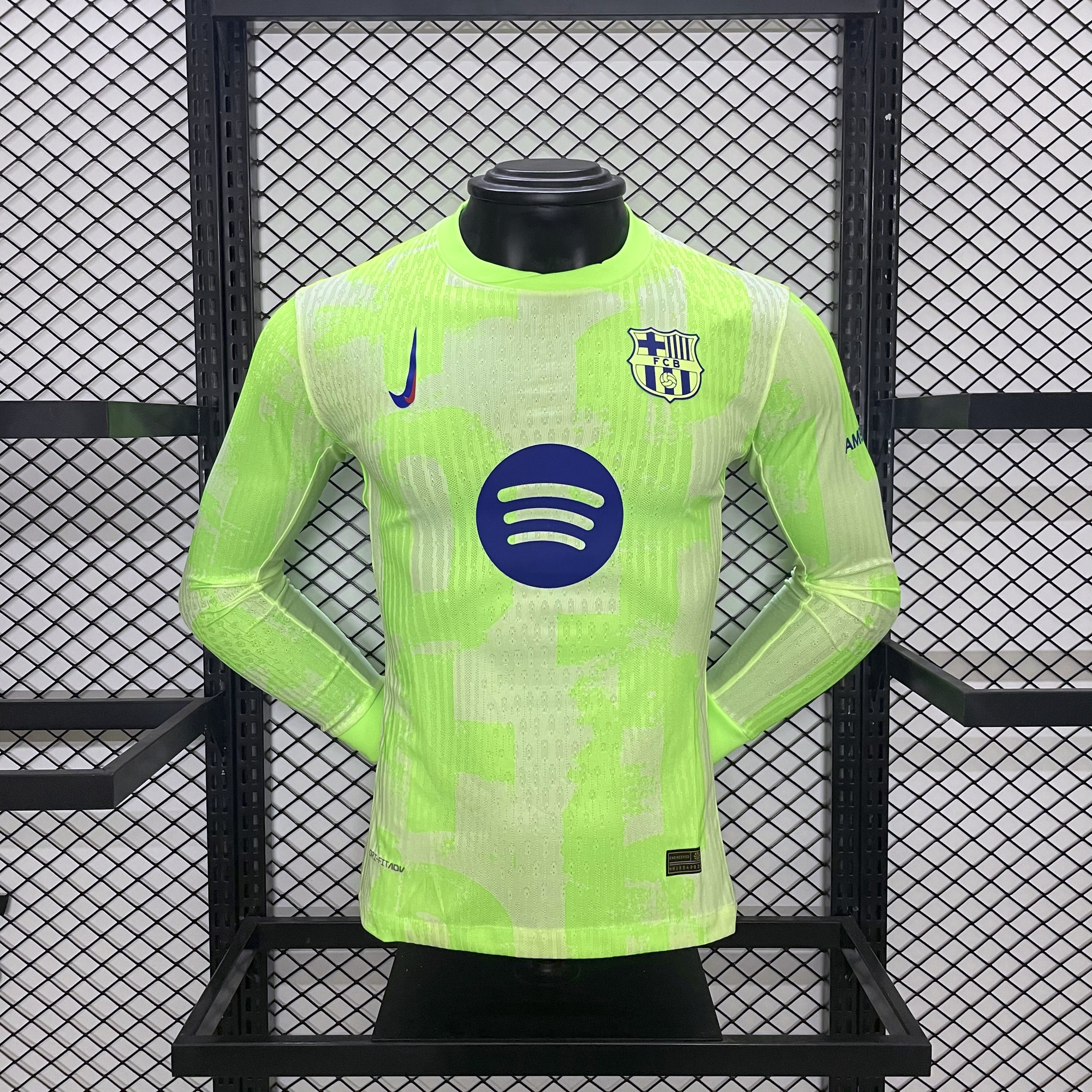 ManixJersey.com | Barcelona 24-25 Third Long Sleeve Jersey with Big Logo - Player Version -Customize Name, Number and Patch | Worldwide Shipping