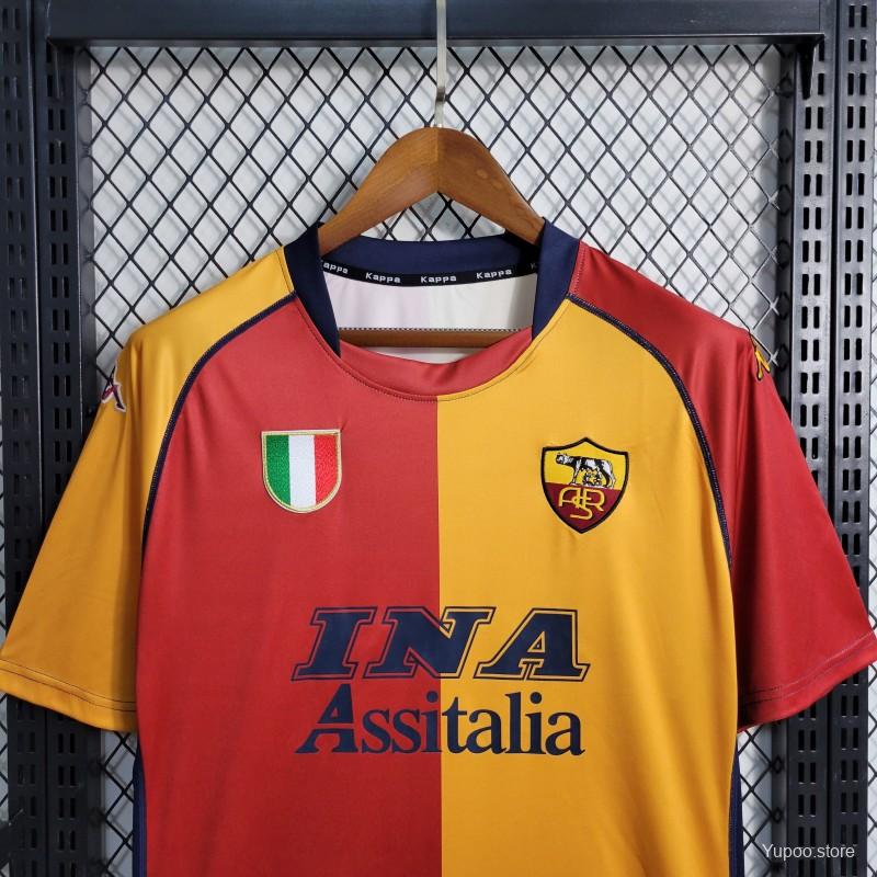 ManixJersey.com | Retro Roma 2001-02 European Home Jersey -Customize Name, Number and Patch | Worldwide Shipping