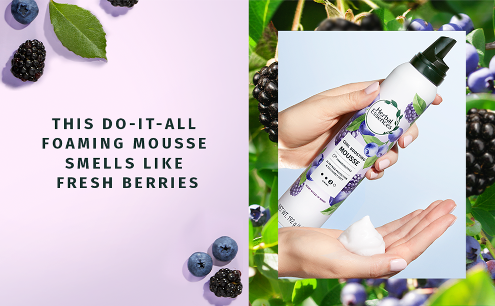 This do-it-all foaming mousse smells like fresh berries.