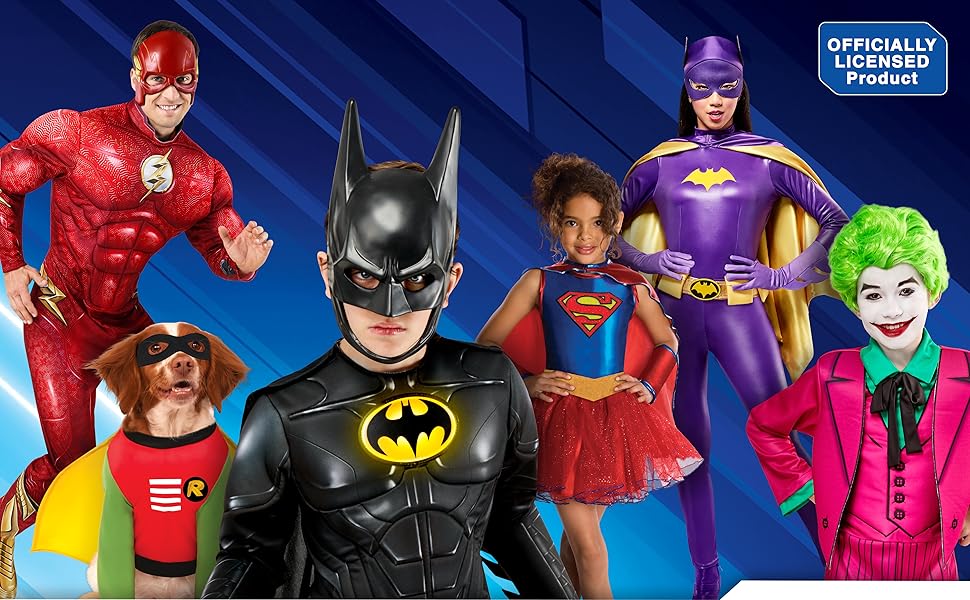 DC Costumes Rubies Supergirl Flash Batman Superman Joker Robin Batgirl