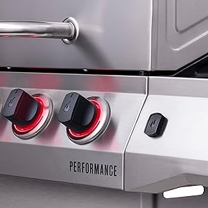 burner;light;lights;LED;illuminate;illuminated;stainless;steel;finish;handle;safe;heat;broil;bake