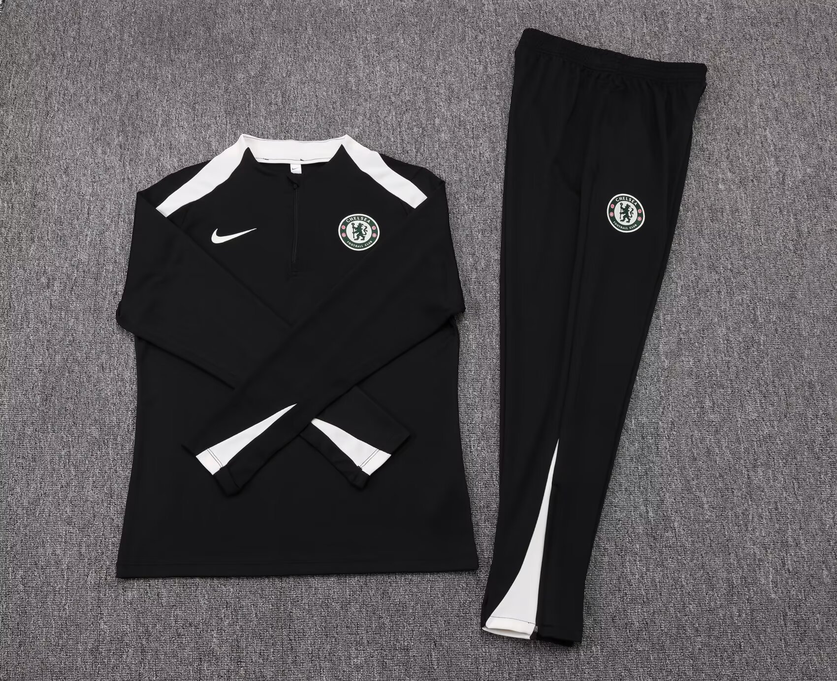 2025/2026 Chelsea Half-Pull Training Suit Black Football Shirt 1:1 Thai Quality Set:football jersey mysite: unitedjerseyfootball 邓江浪:football