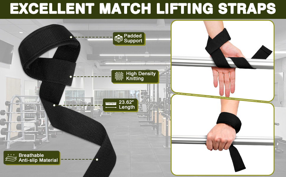 Turakun Weight Lifting Belt and Lifting Straps