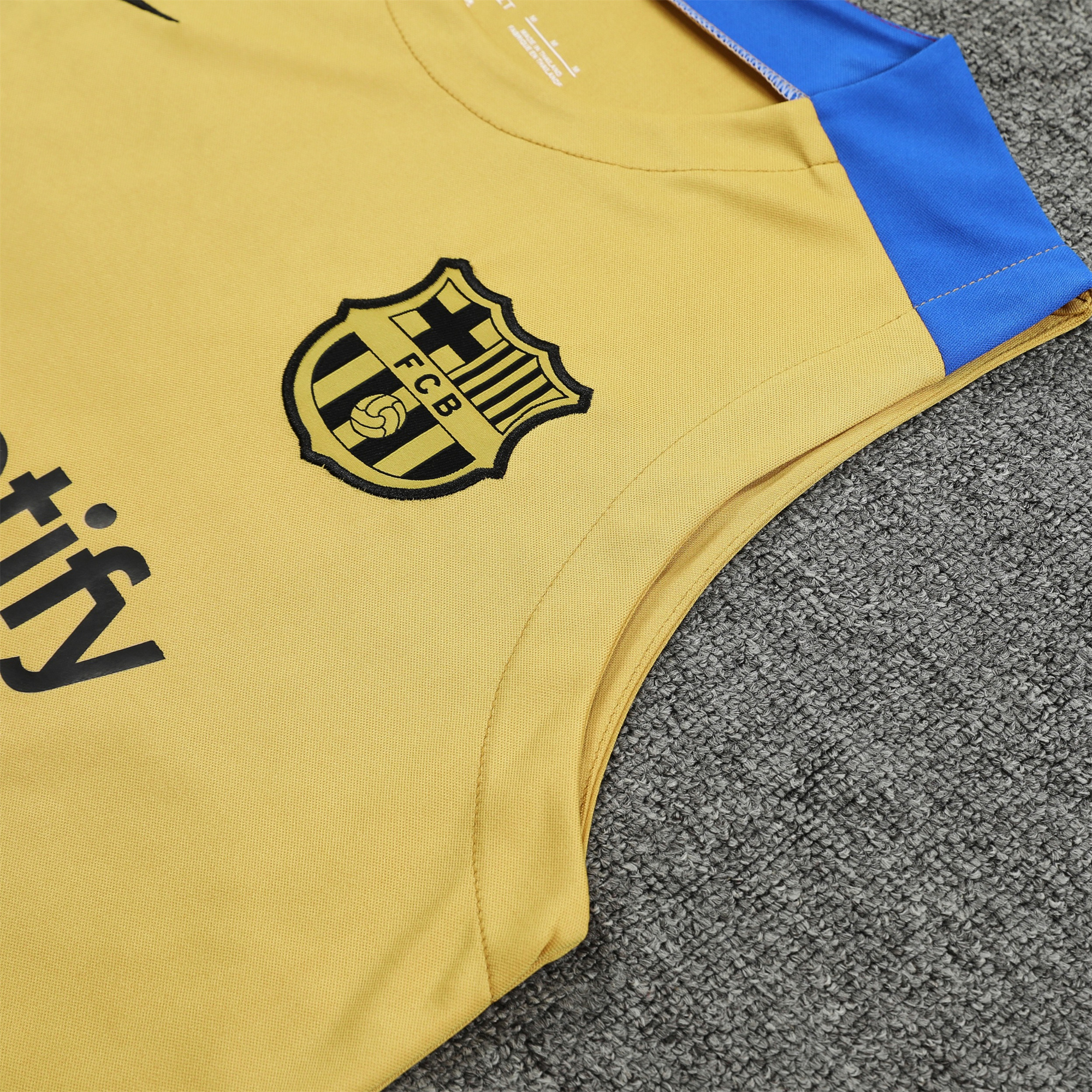 Higojerseys-Barcelona 24-25 Training Vest Suit - Gold