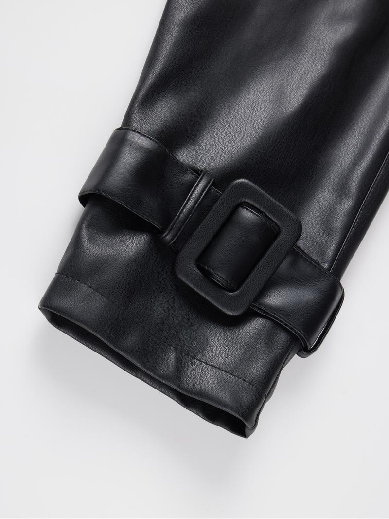 Women's Spring & Fall Waterproof Long Jacket, Fashion Lightweight Coat with Adjustable Waist Belt, Casual Fitted Plain Design Outerwear