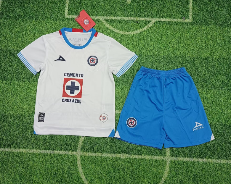 24/25 Cruz Azul Away Football Shirt Kids Size Suit-mysite Custom Football Kit- Nextkits