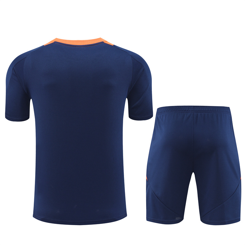 ManixJersey.com | Manchester United 24-25 Short-Sleeve Training Kids Kit - Deep Blue -Customize Name, Number and Patch | Worldwide Shipping