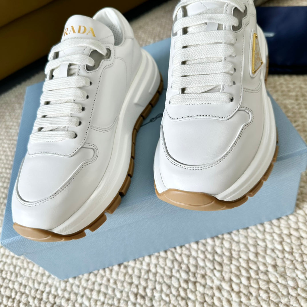 PRA THICK SOLE SNEAKER WHITE CALFSKIN、mysite、Cacoeks
