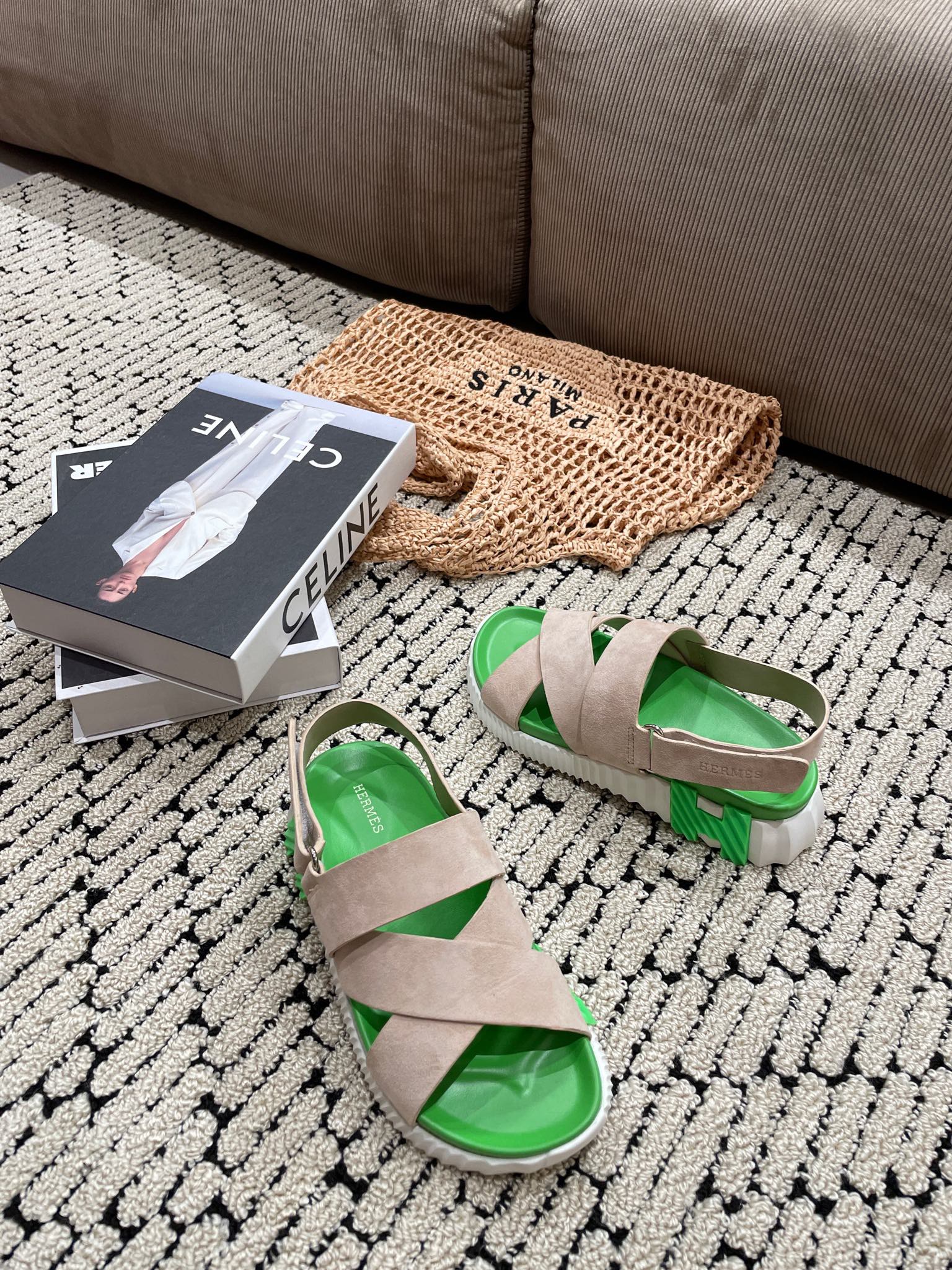 ELECTRIC SANDAL GREEN MIX LIGHT GRAY SUEDE、mysite、Cacoeks