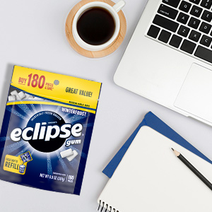 Stock up on the refreshing flavor of Wrigley's Eclipse gum in bulk packs