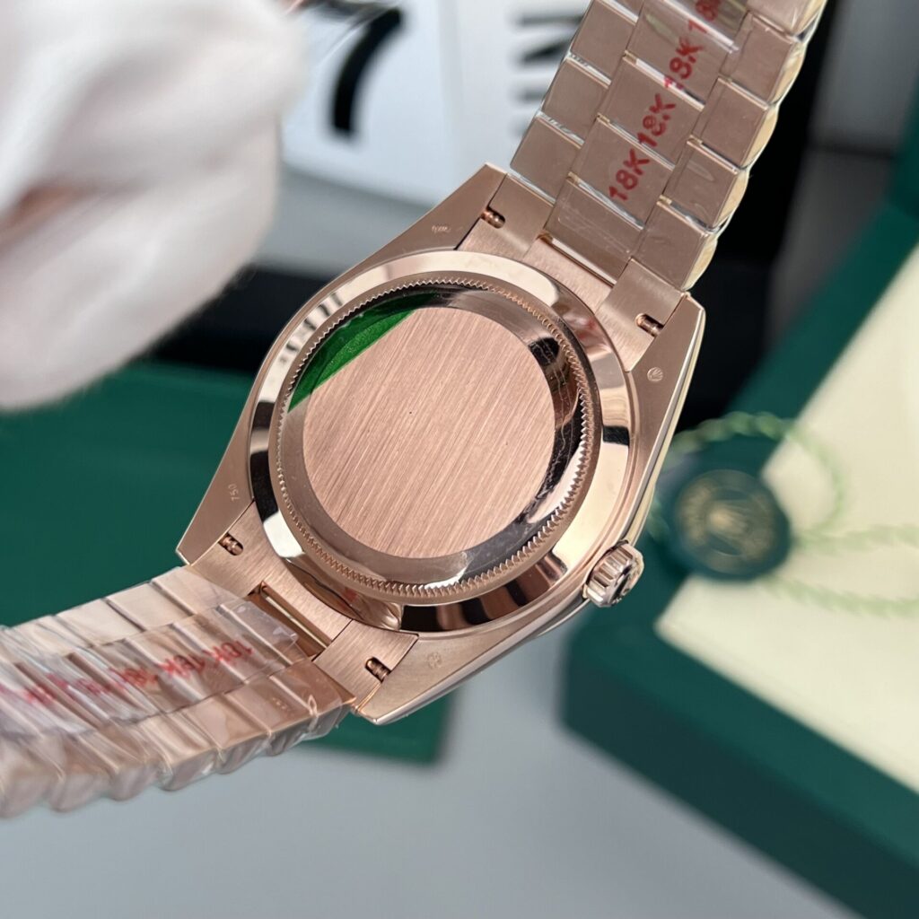 Đồng Hồ Rolex Day-Date Bọc Vàng 18K Mặt Số Chocolate GM V2 (7)
