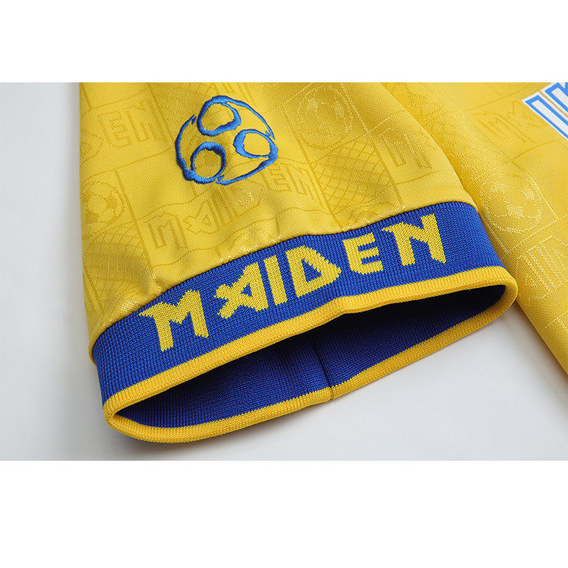 ManixJersey.com | Retro Iron Maiden 2008 Yellow Jersey -Customize Name, Number and Patch | Worldwide Shipping