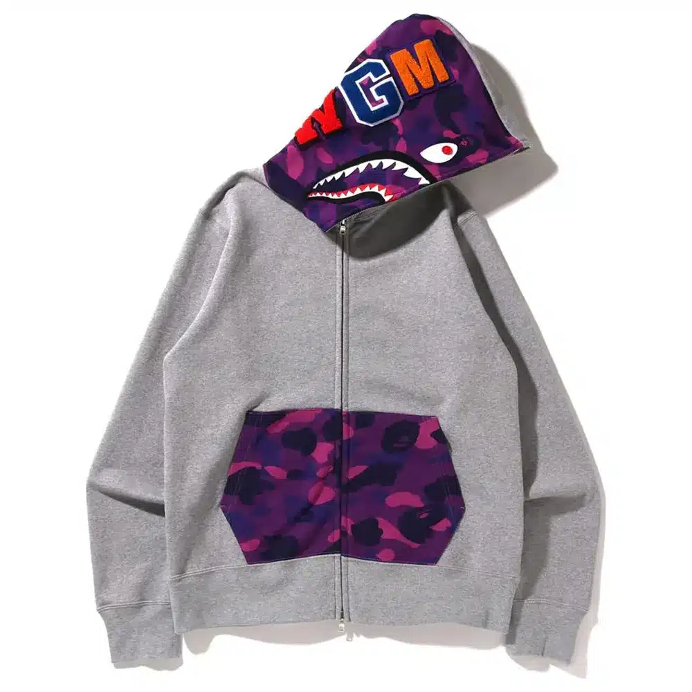 BAPE Color Camo Shark Zip Up Hoodie、mysite、Cacoeks