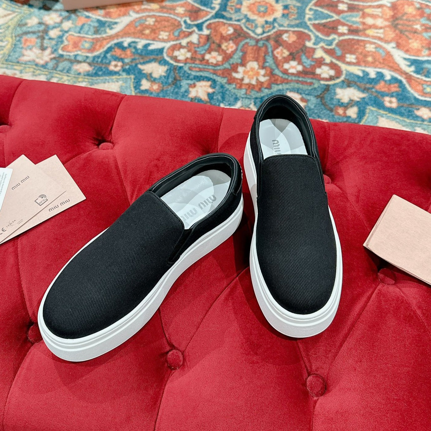 Slip-on Shoes High Sole Black Canvas、mysite、Cacoeks