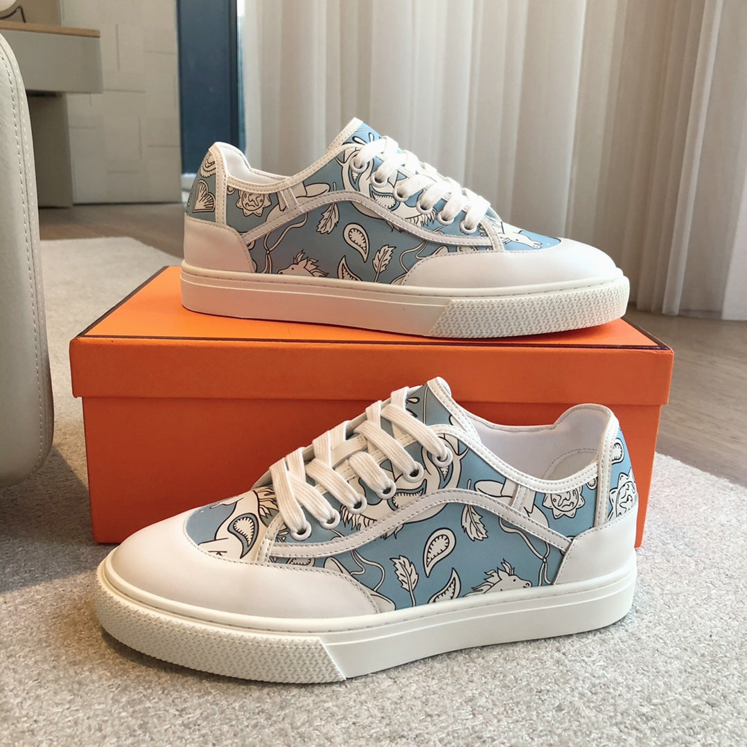 GET SNEAKER WHITE CALFSKIN WITH SKY MOTIFS、mysite、Cacoeks