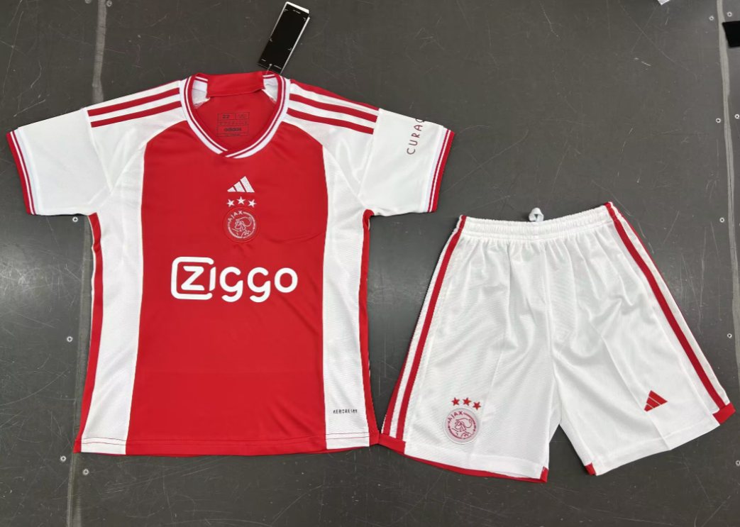 23/24 AJAX Home Football Shirt Kids Size Suit-mysite Custom Football Kit- Nextkits