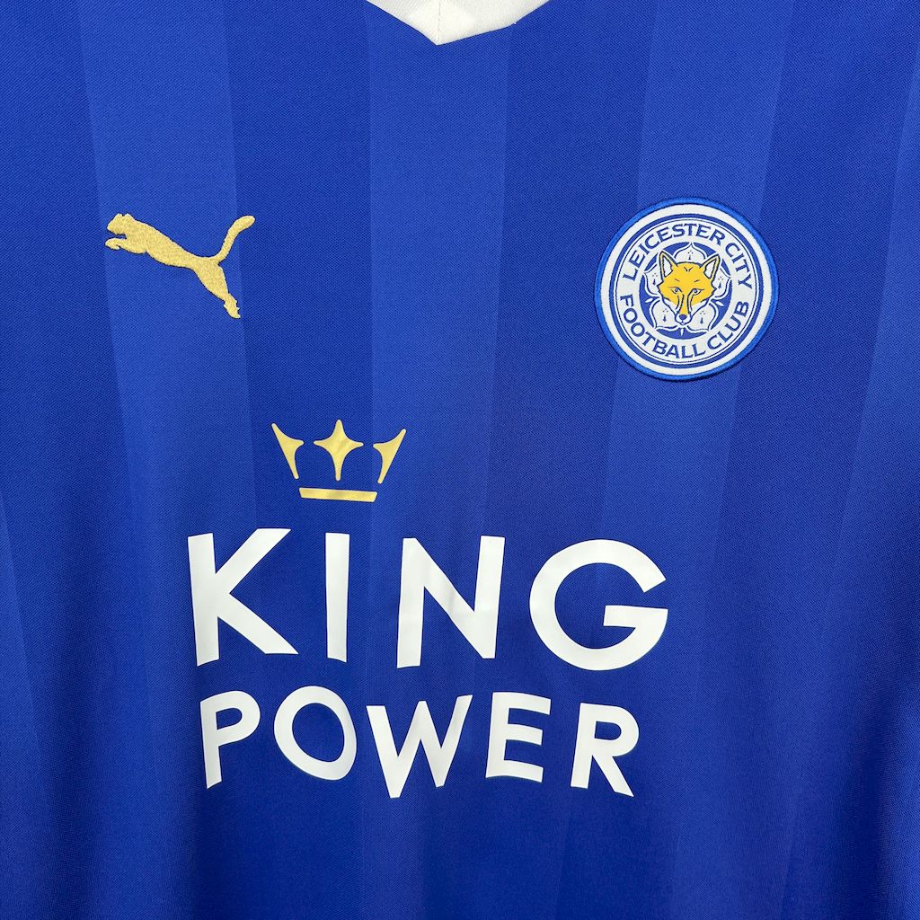 ManixJersey.com | Retro Leicester City 2015-16 Home Jersey -Customize Name, Number and Patch | Worldwide Shipping