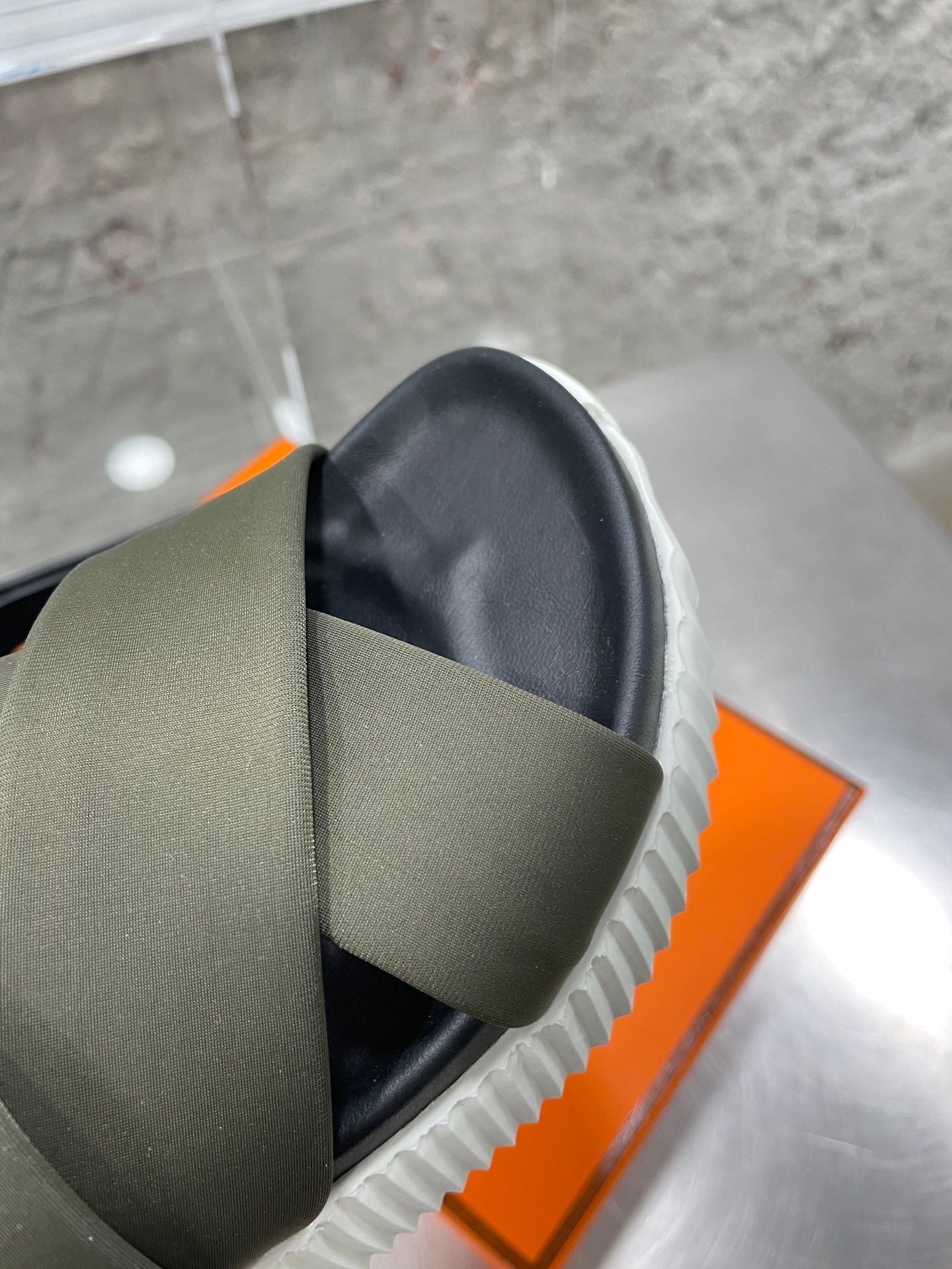 ELECTRIC SANDAL BLACK MIX DARK ARMY CALFSKIN、mysite、Cacoeks