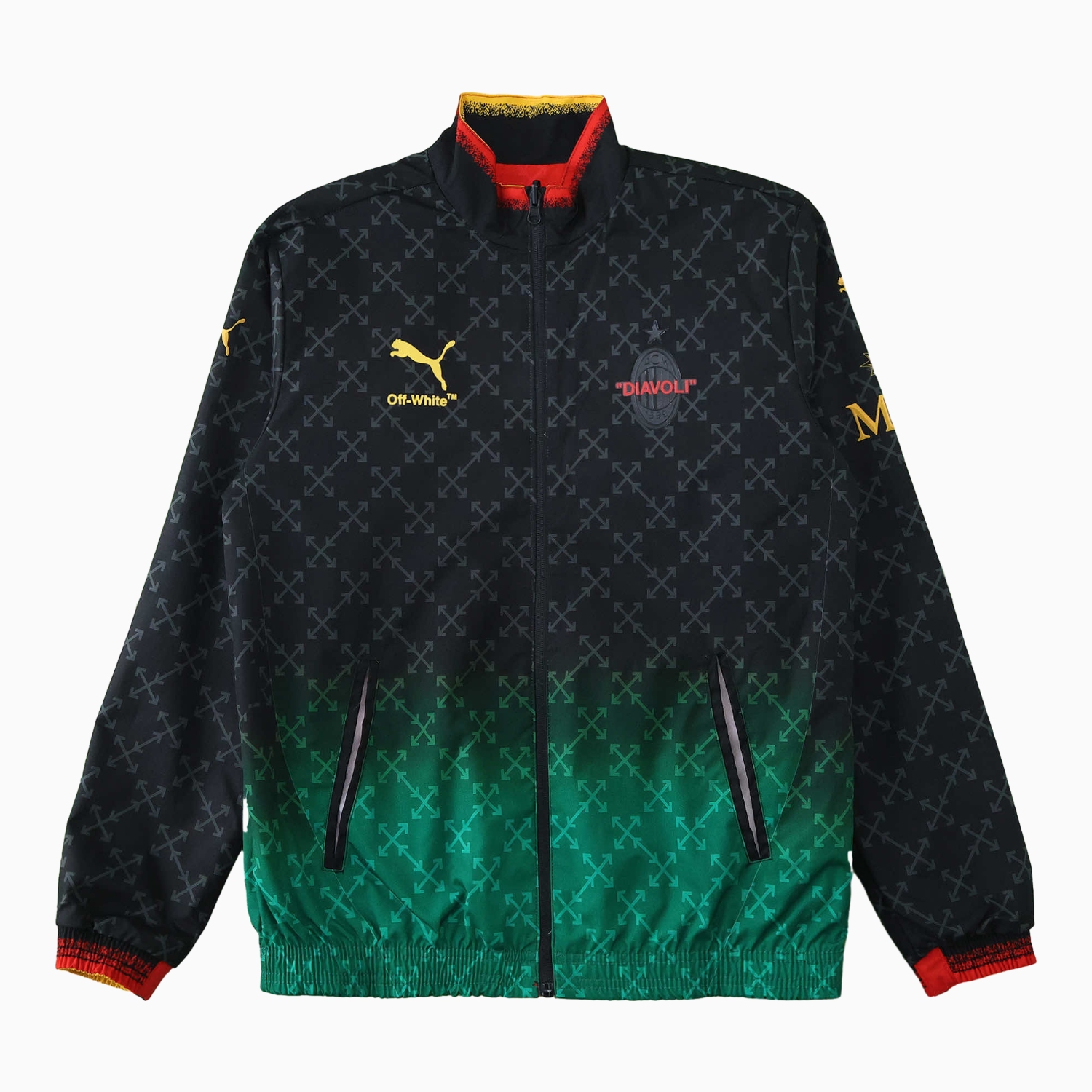 UltraTrikot-AC Milan 24-25 Fourth “Diavoli” Special Edition Double Sided Reversible Windbreaker - Black & Red