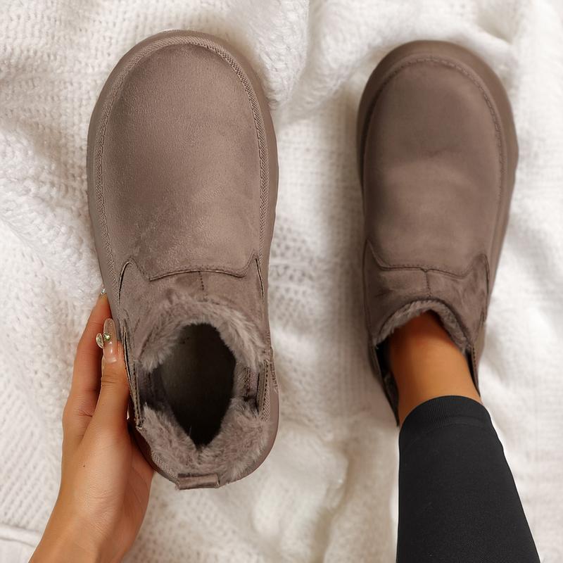 Women's Winter Short Boots for Women Warm Lined Boots Comfortable Suede Lace Up Booties Cute Flat Boot Shoes