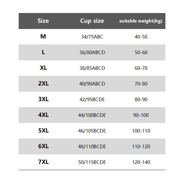 Libiyi Posture Correction Bra Size