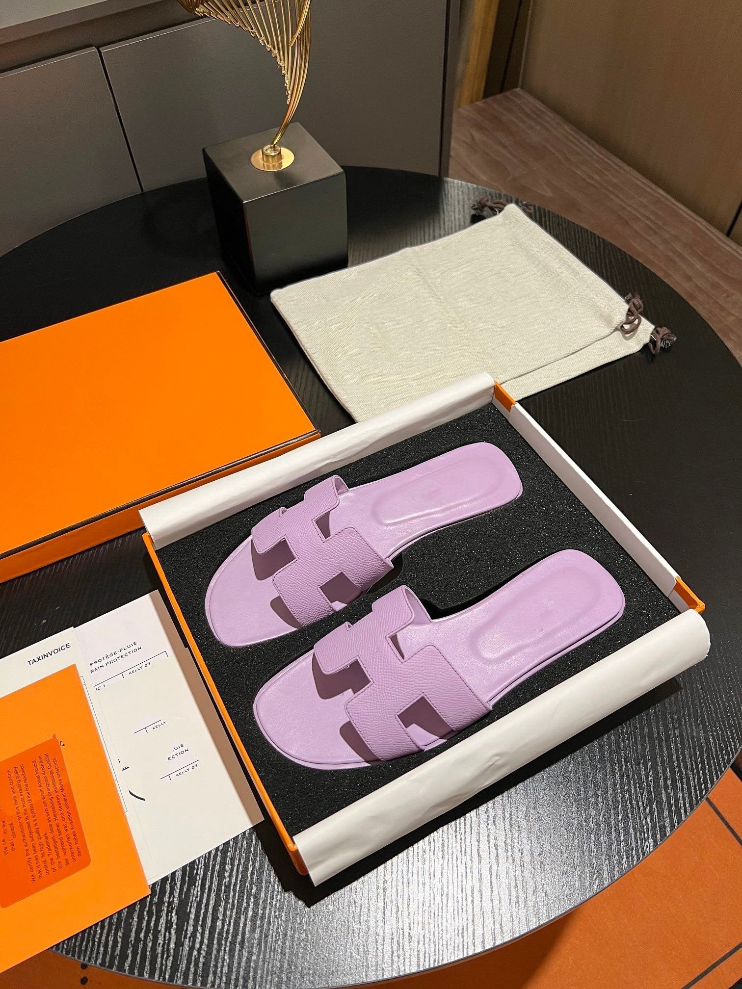 0RAN SANDAL Leather Lavender、mysite、Cacoeks