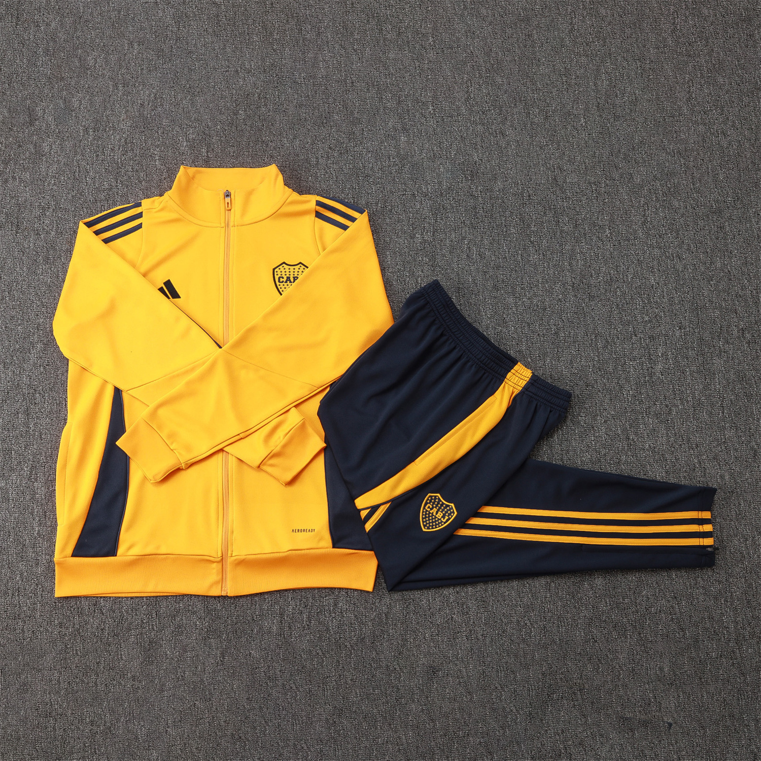 UltraTrikot-Boca Juniors 24-25 Jacket Training Tracksuit - Yellow Top and Pants
