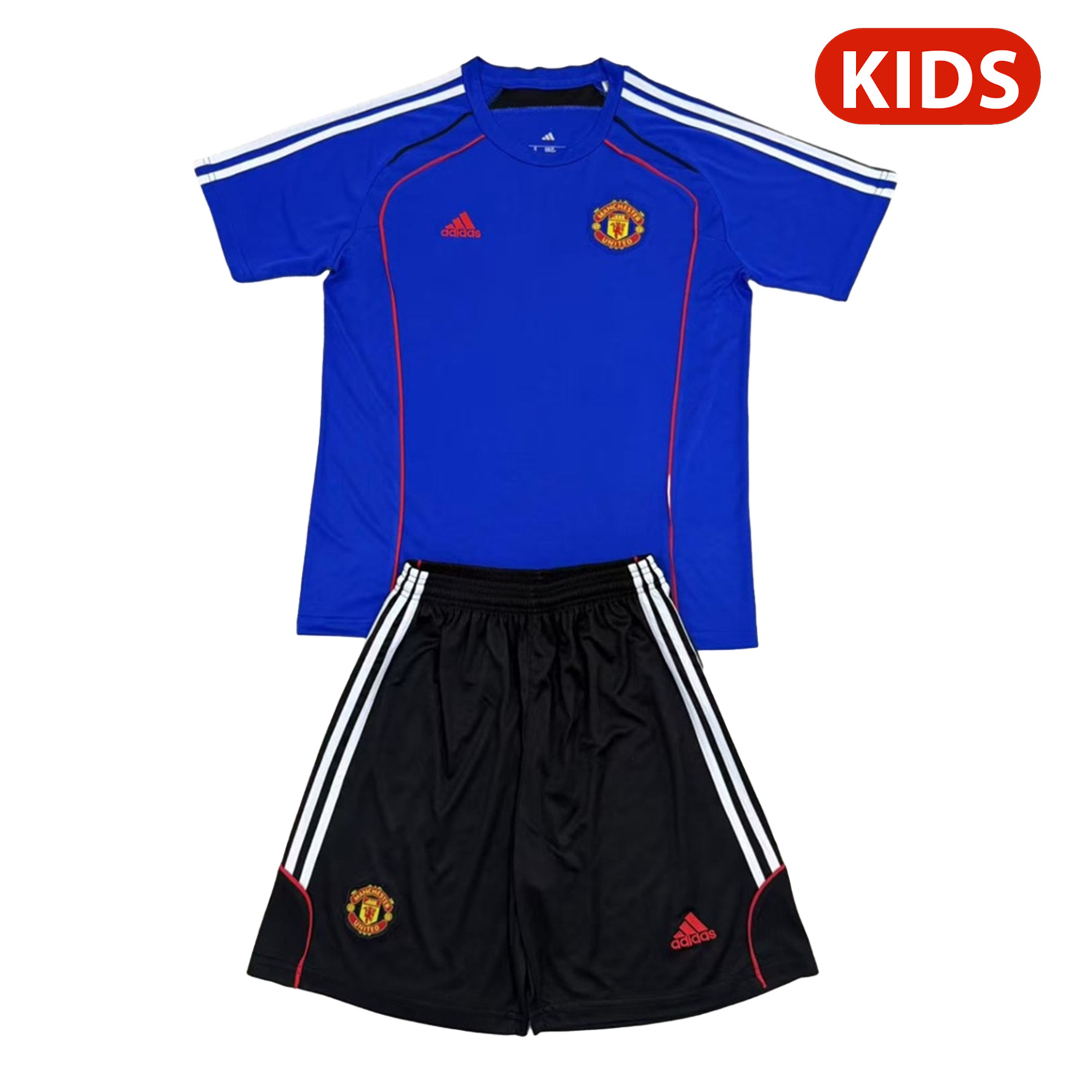 UltraTrikot-Manchester United 25-26 Urban Purtist Throwback Blue Kids Kit