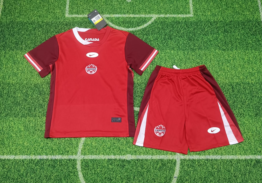 24/25 Canada Home Football Shirt Kids Size Suit-mysite Custom Football Kit- Nextkits