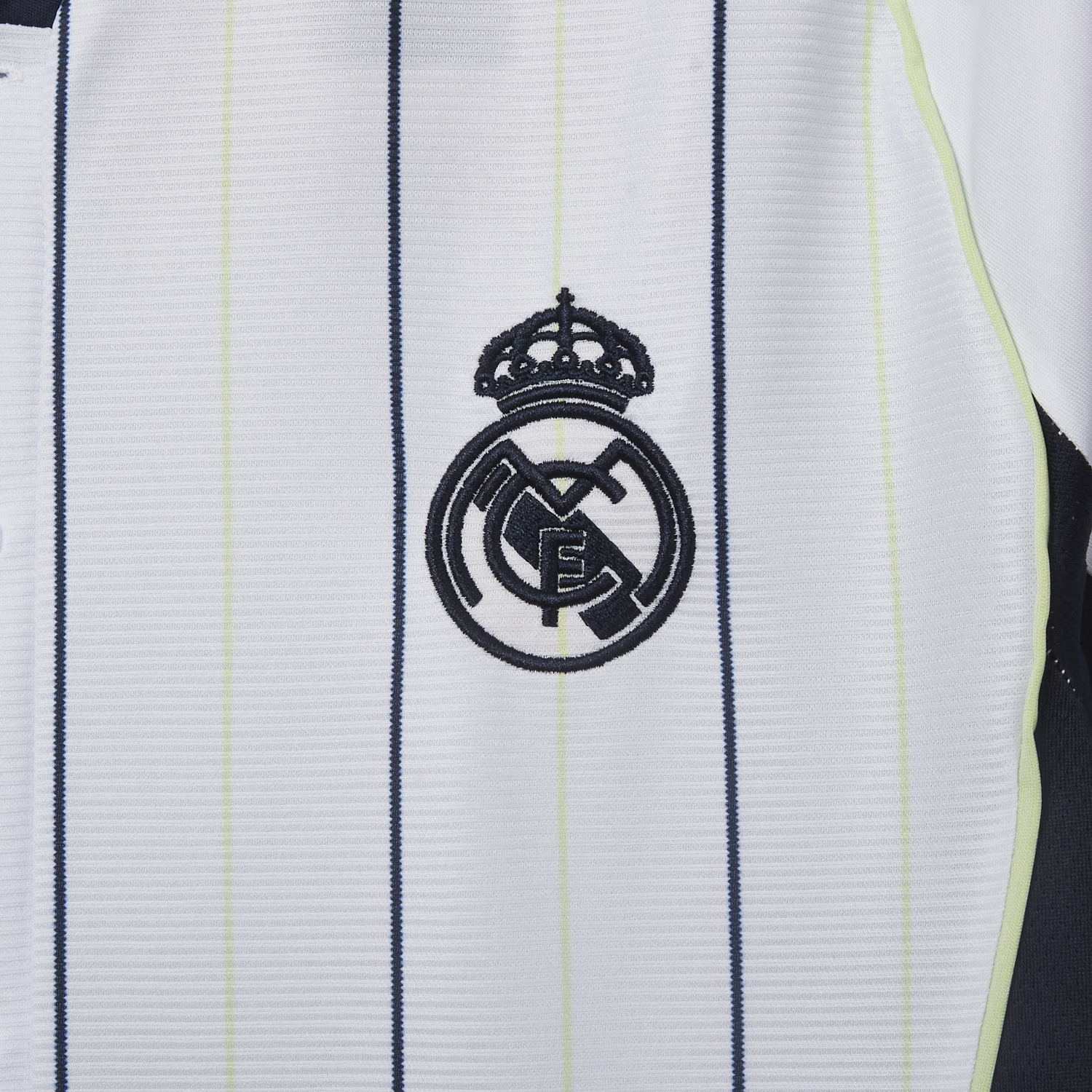 UltraTrikot-Real Madrid 25-26 White Baseball Jersey with Black Stripes