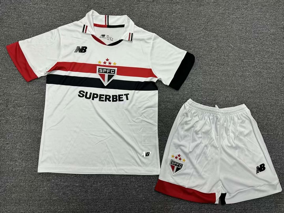 24/25 Sao Paulo Home Jersey Kids Size Suit-mysite Custom Football Kit- Nextkits