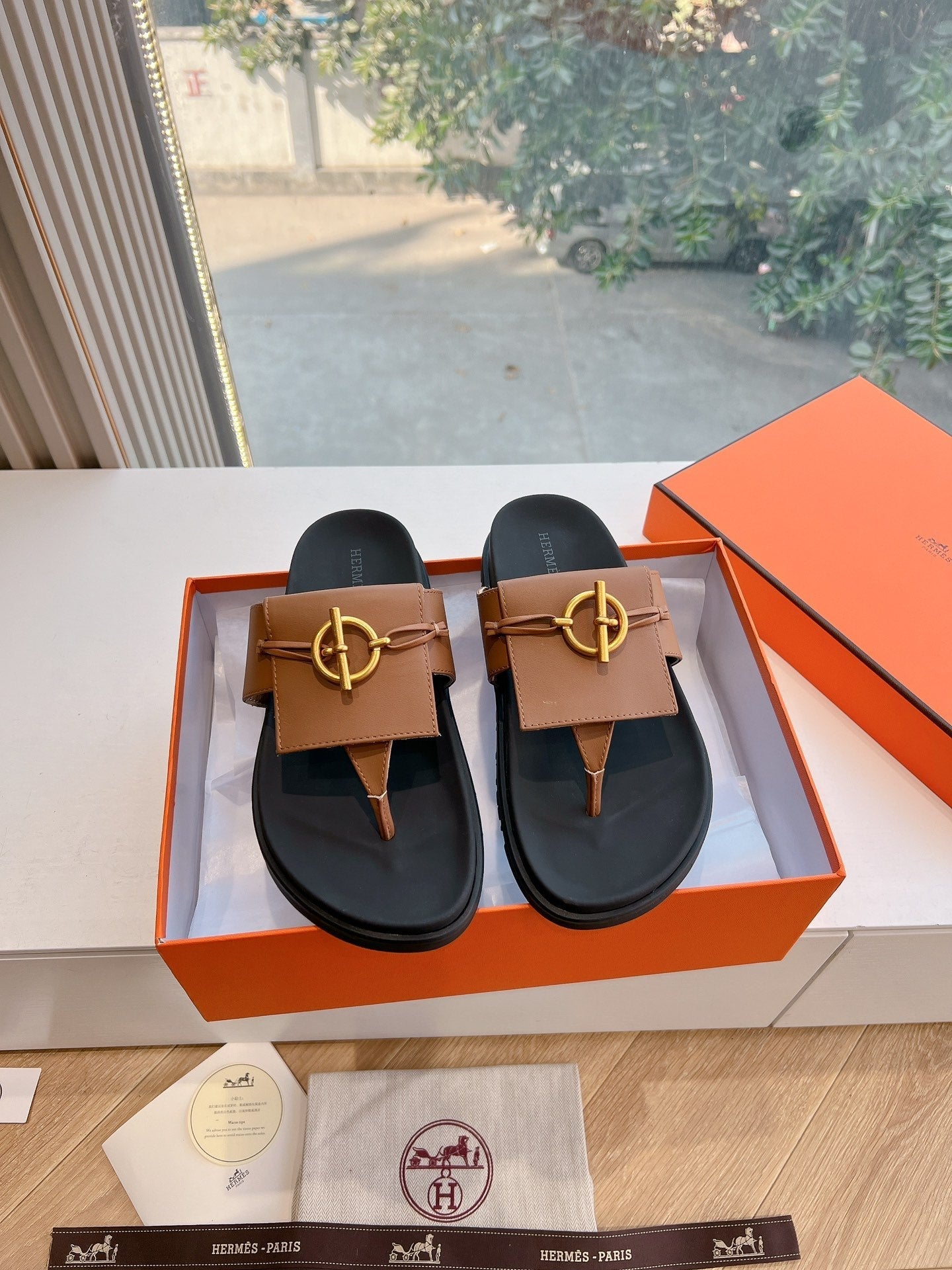 JOYCE SANDAL IN BRONZE BROWN CALFSKIN、mysite、Cacoeks