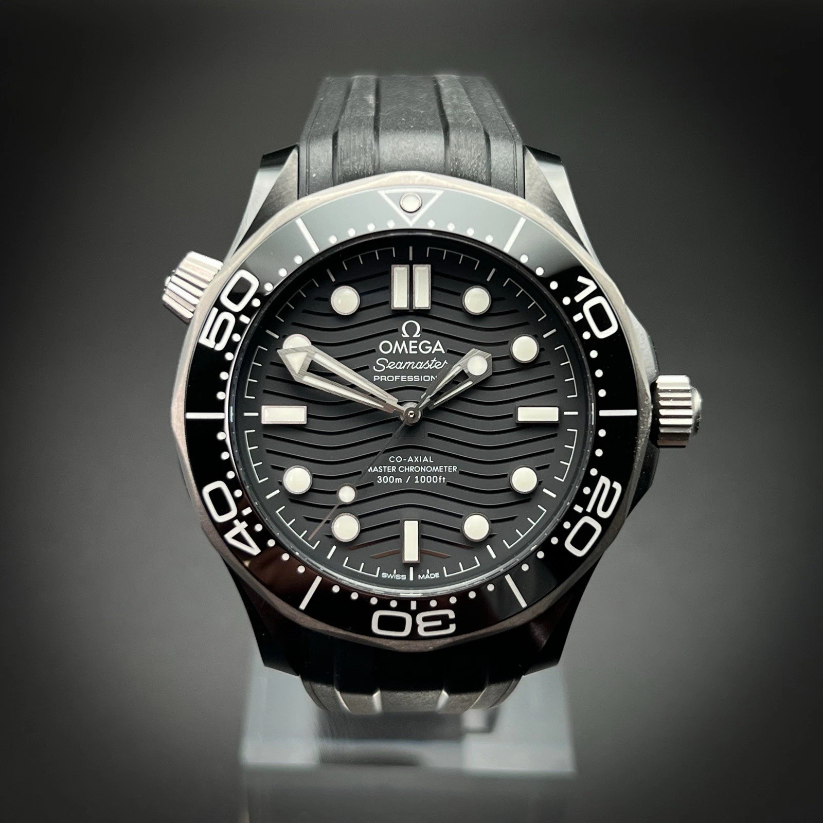 Omega Seamaster Ref. 210.92.44.20.01.001 Super Clone Watch – Black Dial Black Ceramic Case Fake Replica