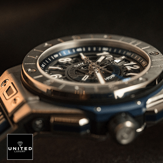 Hublot Unico Black Background Unico GMT Replica crown / push button