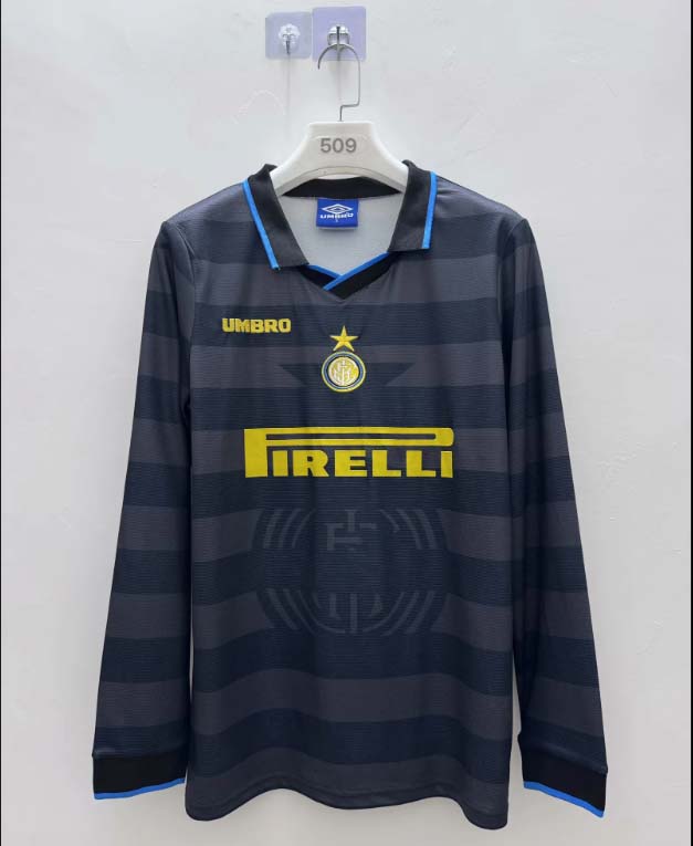 1997/1998 Long Sleeve Retro Internazionale Milan Third Away Football Jersey 1:1 Thai Quality:football jersey mysite: unitedjerseyfootball 邓江浪:football