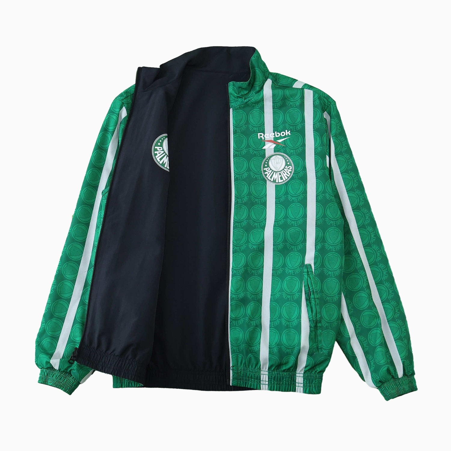 UltraTrikot-Palmeiras 25-26 Double Sided Reversible Windbreaker - Black & Green
