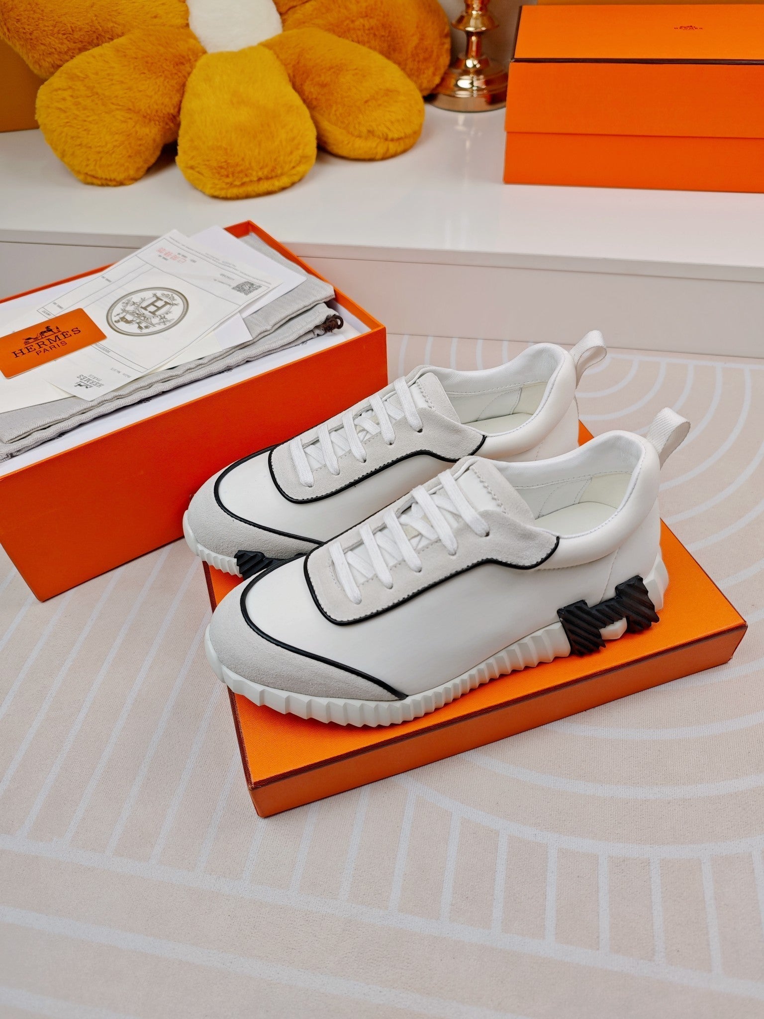 BOUNCING SNEAKERS WHITE CALFSKIN STYLIZED、mysite、Cacoeks