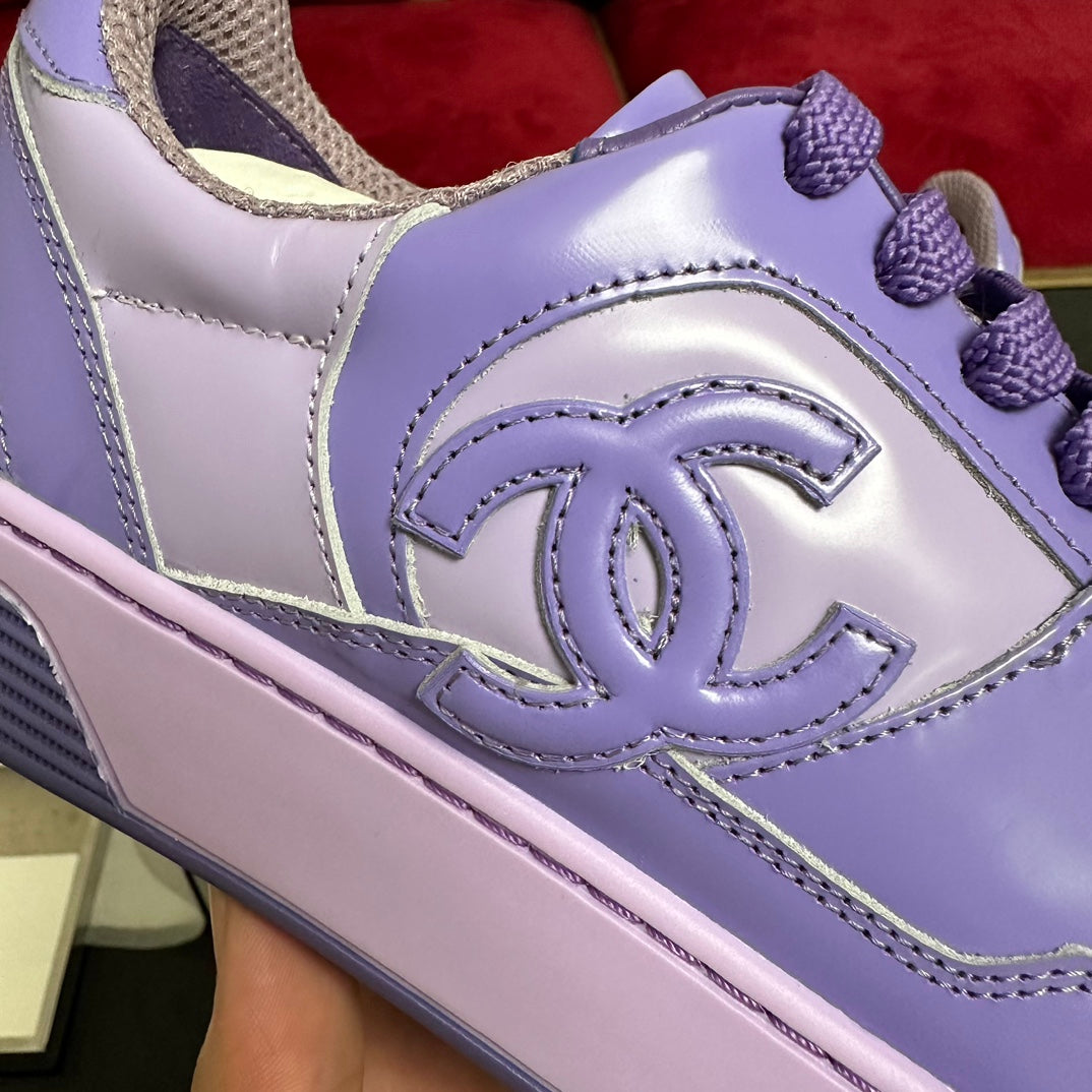 TRAINERS IN LIGHT PURPLE SHINY CALFSKIN、mysite、Cacoeks