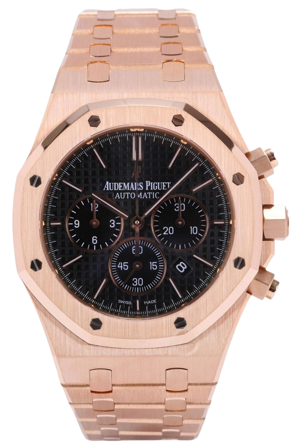 Audemars Piguet Royal Oak 26320OR.OO.1220OR.01 Super Clone Watch – 41mm Rose Gold Black Dial Chronograph Replica