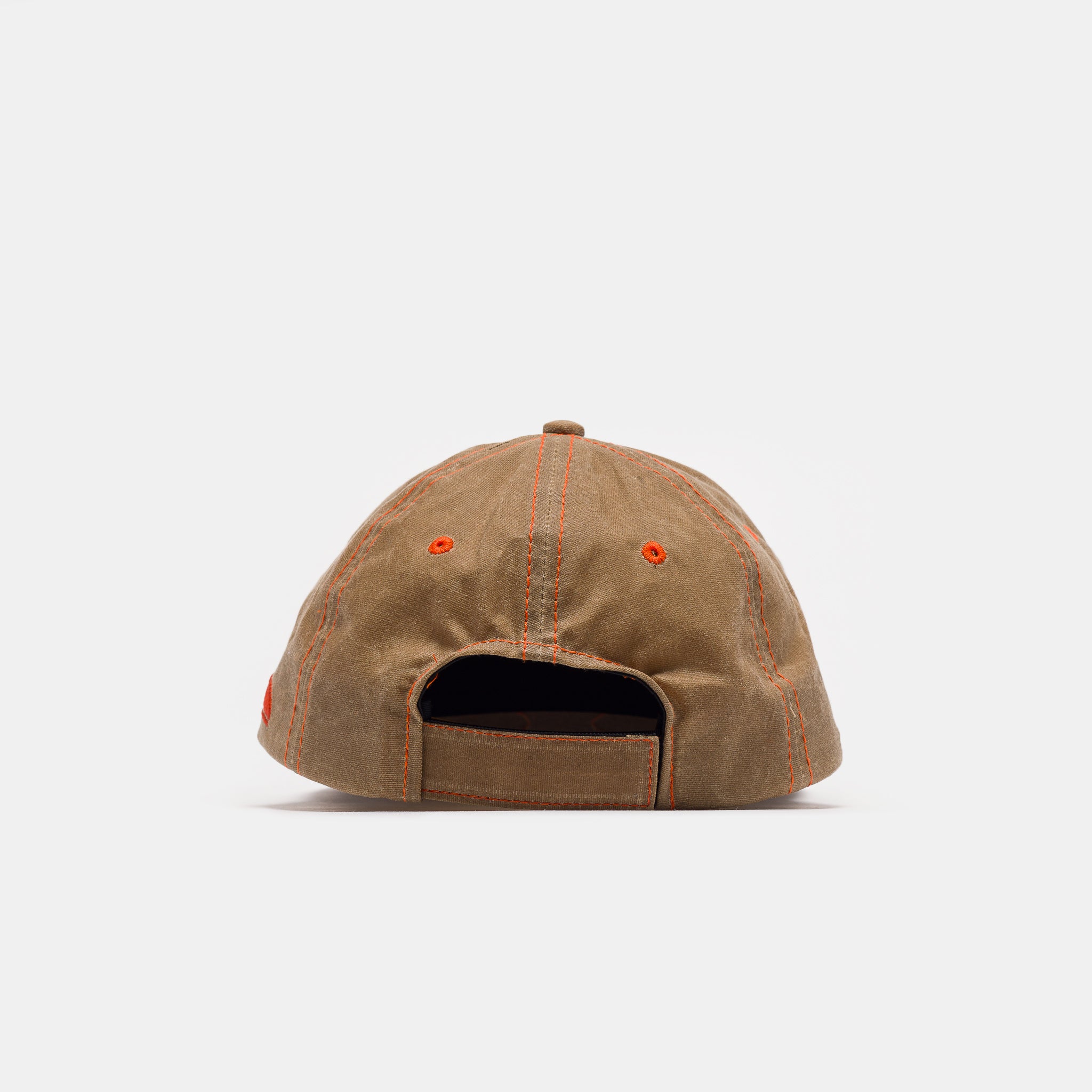 Horseshoe 6 Panel Wax Canvas Hat in Tan/Torch