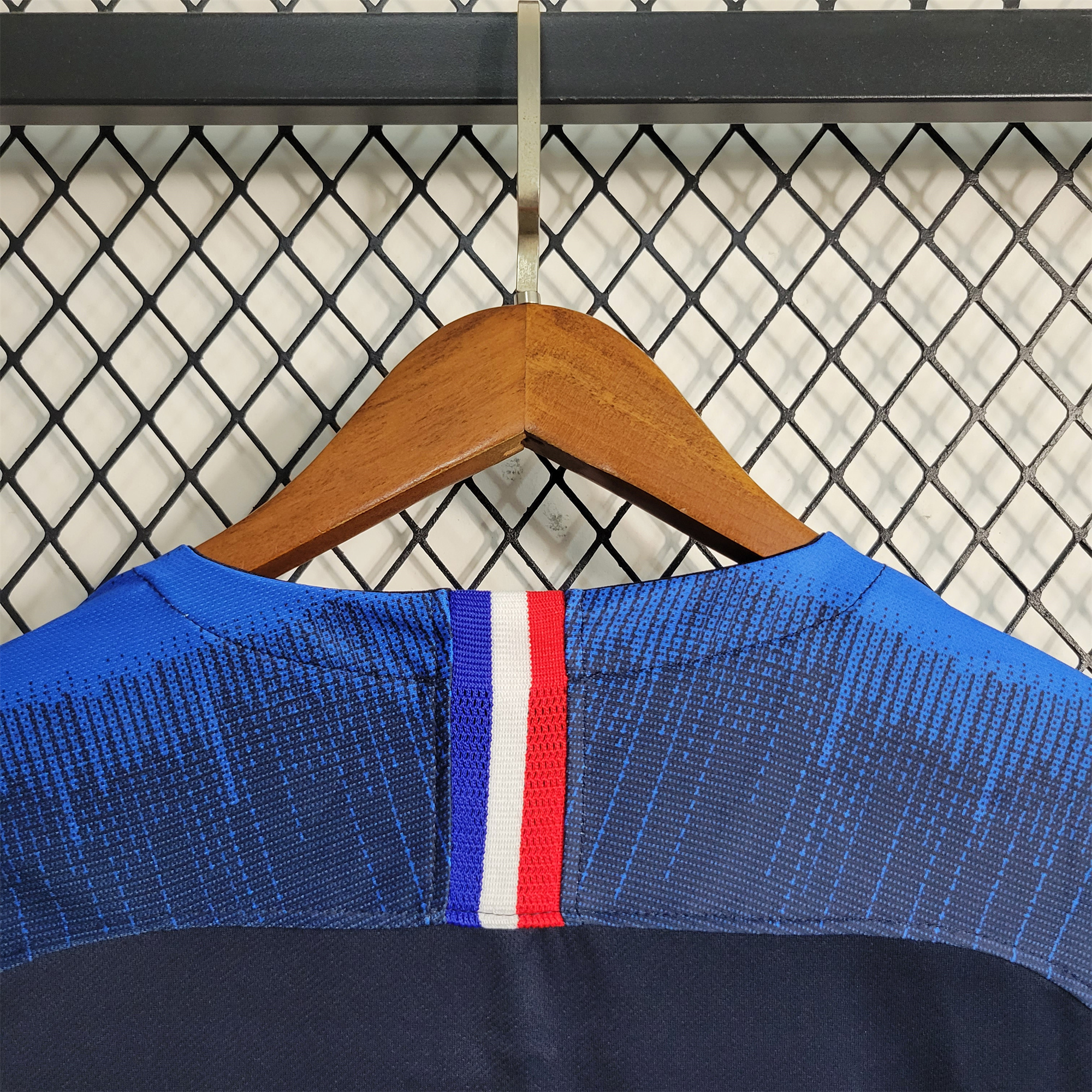 ManixJersey.com | Retro France 2018 Home Stadium Long Sleeve Jersey -Customize Name, Number and Patch | Worldwide Shipping