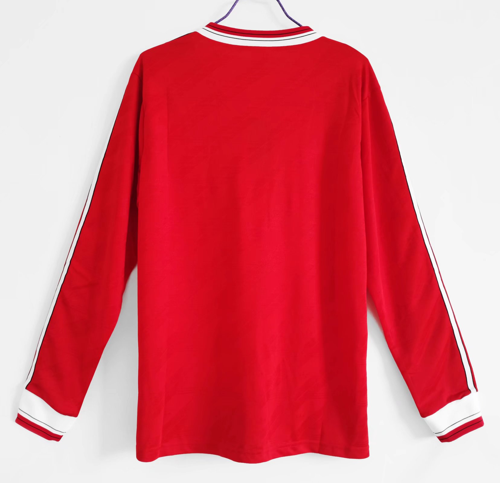 Higojerseys-Retro Manchester United 86-88 Home Long Sleeve Jersey