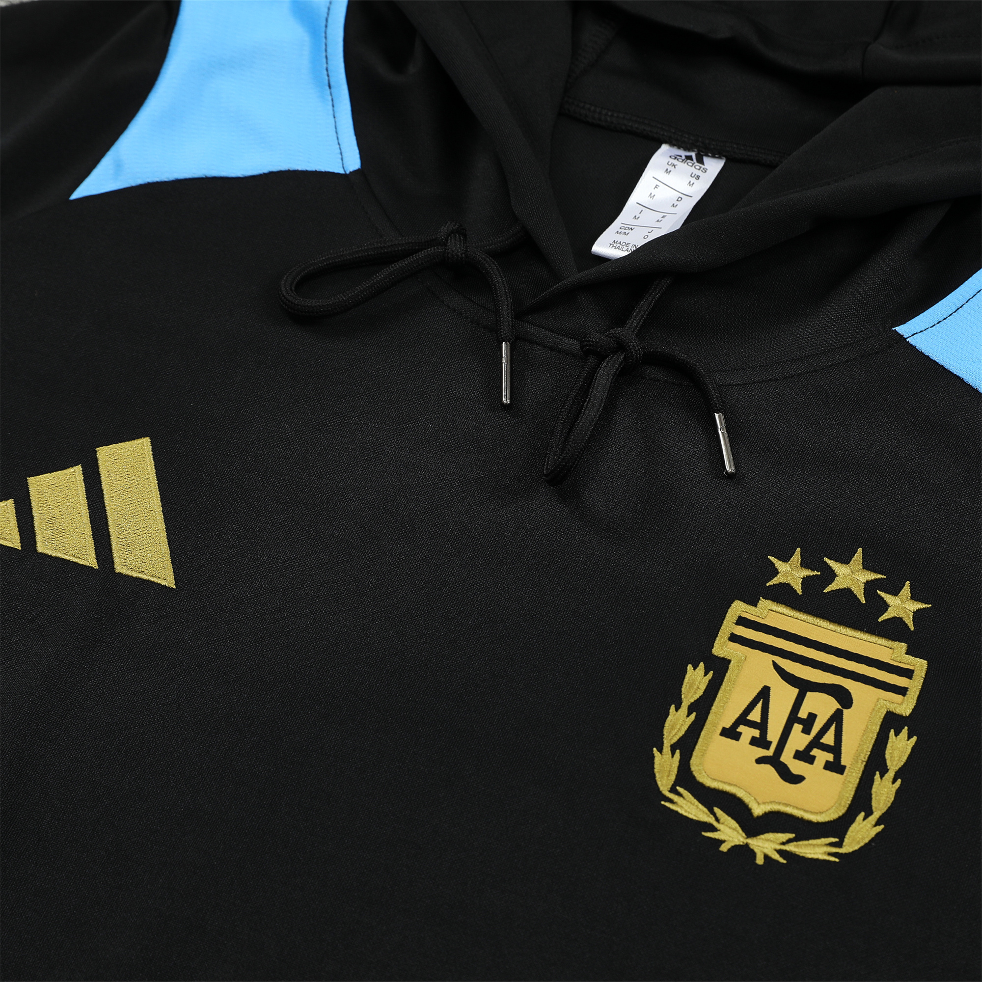 ManixJersey.com | Argentina 24-25 Long Sleeve Training Set - Black Blue -Customize Name, Number and Patch | Worldwide Shipping