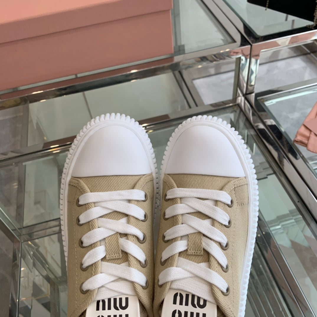 Mule Shoes Khaki And White Canvas、mysite、Cacoeks