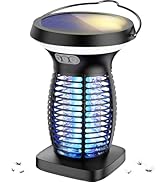 OnBeam Solar Bug Zapper Outdoor, Mosquito Zapper Outdoor Waterproof Electric Fly Zapper Rechargea...