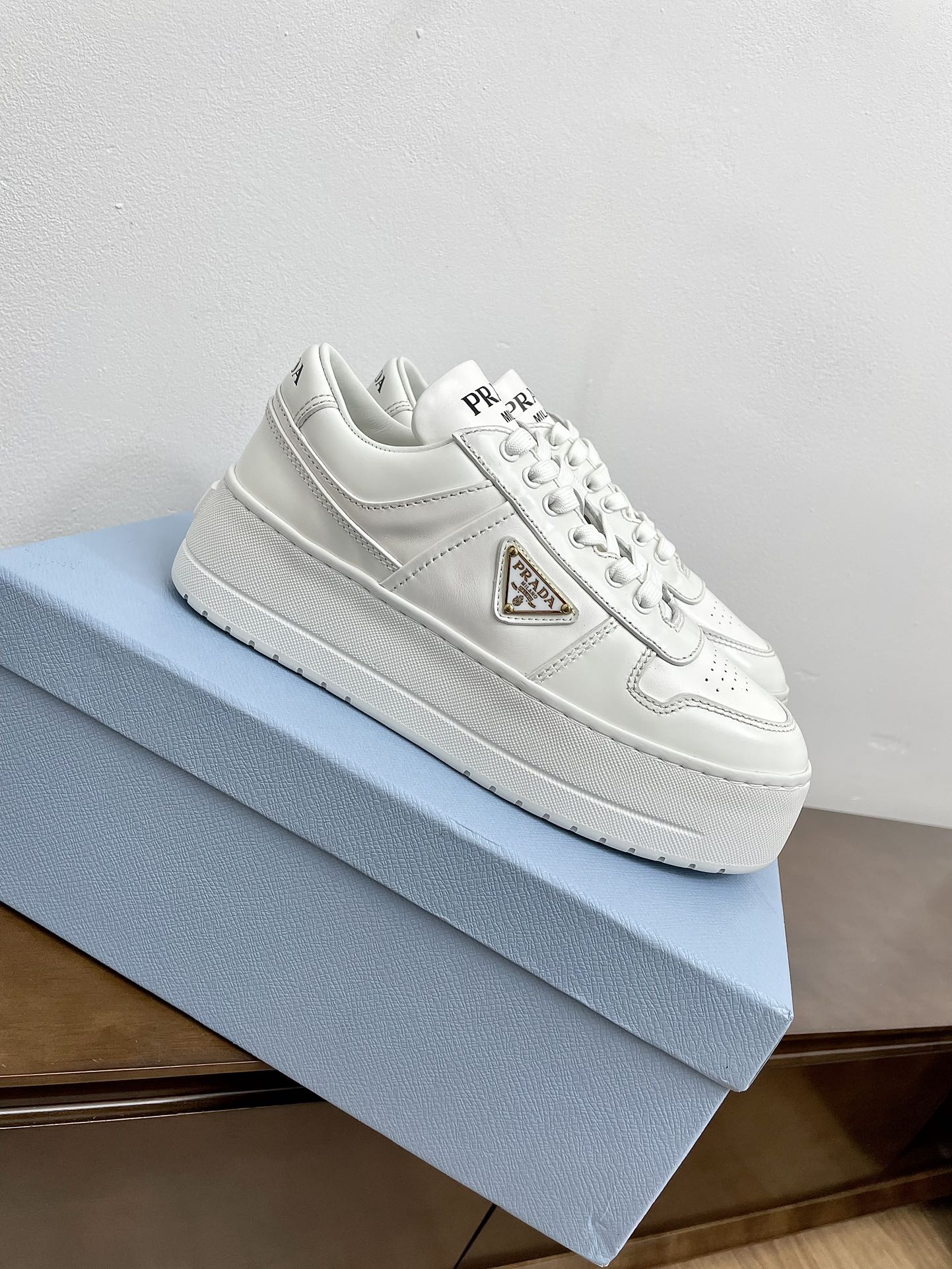 PRA DOWNTOWN BOLD SNEAKERS WHITE CALFSKIN、mysite、Cacoeks