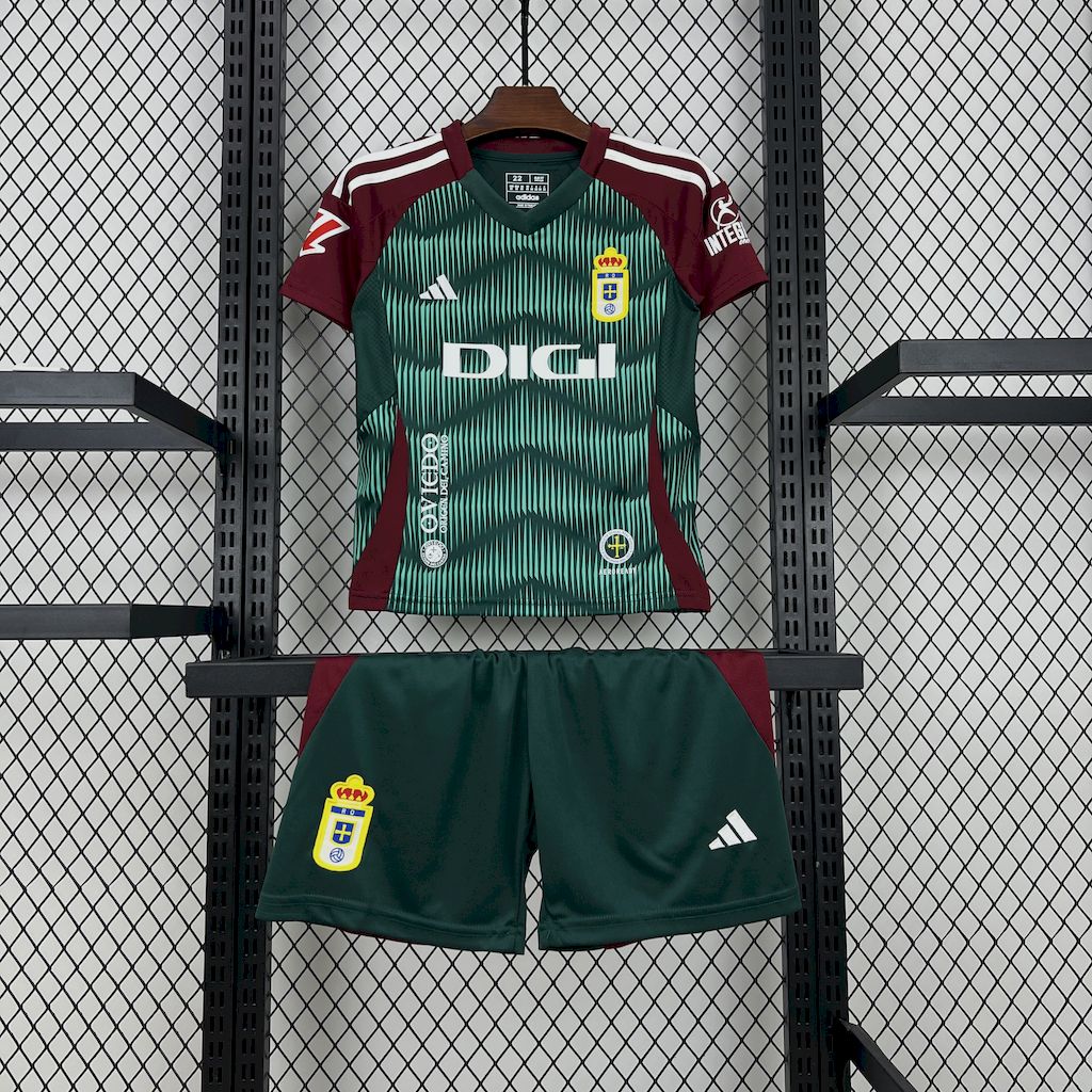 ManixJersey.com | Real Oviedo 24-25 Third Kids Kit -Customize Name, Number and Patch | Worldwide Shipping