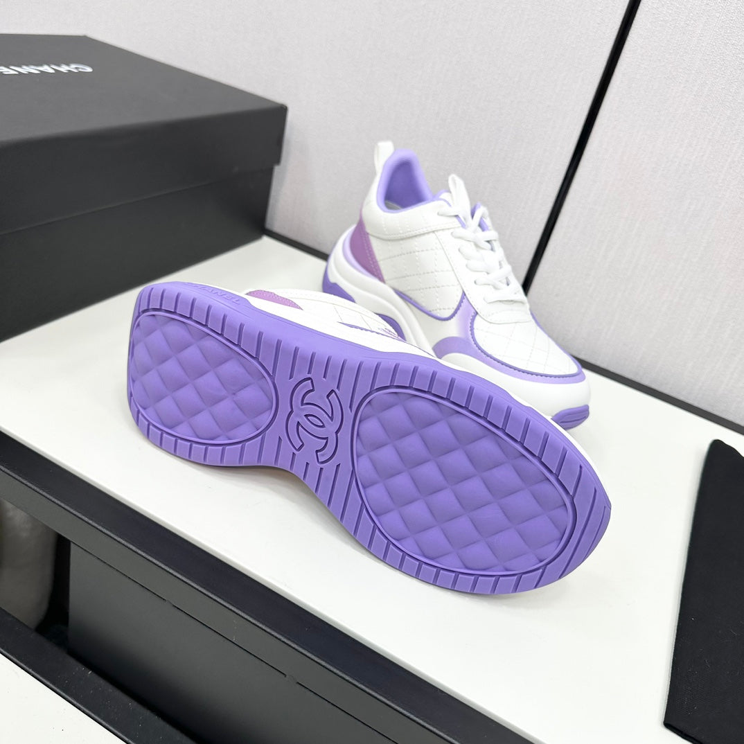 CC SNEAKER IN WHITE MIX IRIS PURPLE EMBROIDERED LAMBSKIN、mysite、Cacoeks